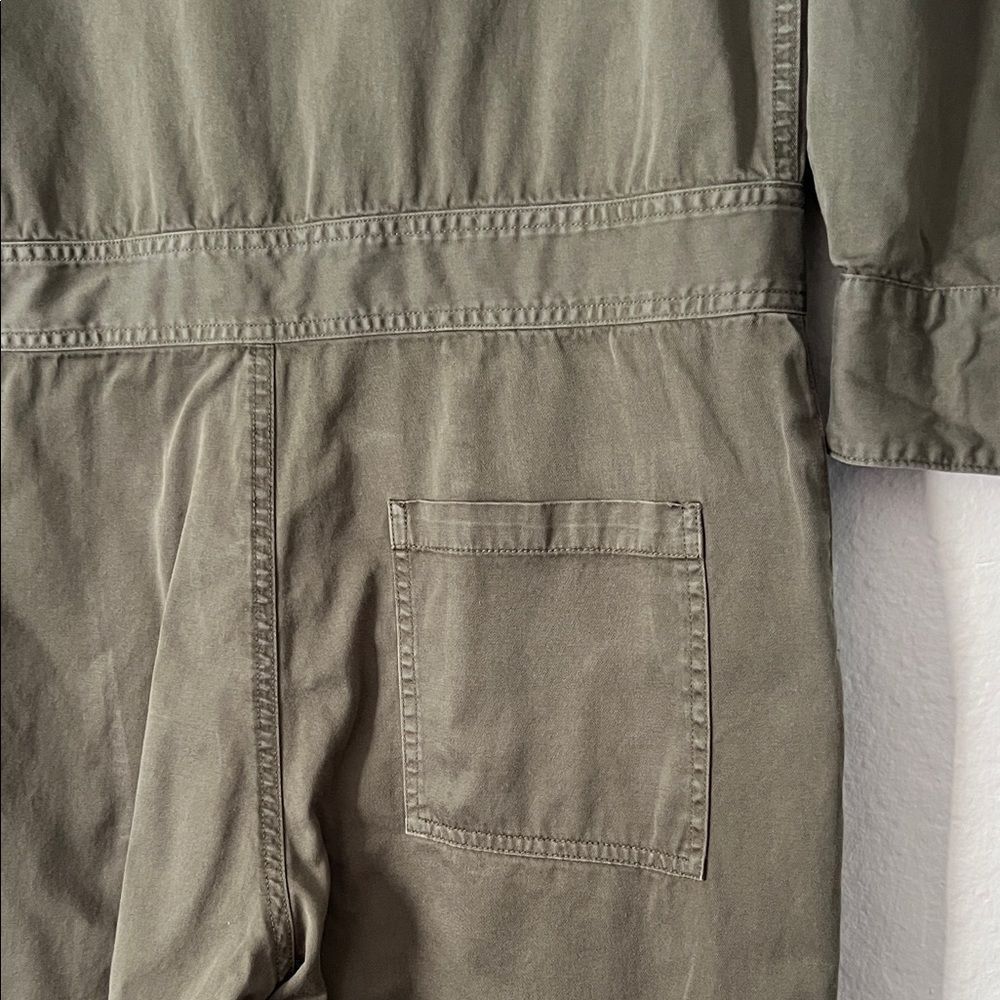 Like New! Current/Elliott The Mechanic Cotton Twill Jumpsuit Army Green Size 1 - Picture 7 of 15
